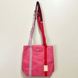 Rare Longchamp le Pliage Limited Edition Pink Mini Tote Shoulder Bag Crossbody